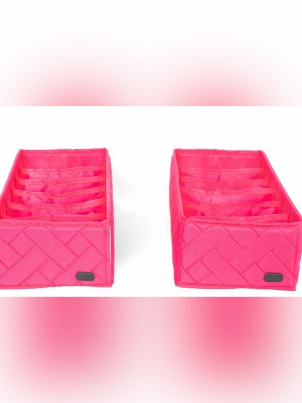 Lug Dolly 2-Piece 6 Pocket Drawer Organizer Set Magenta NWT - Picture 3 of 4